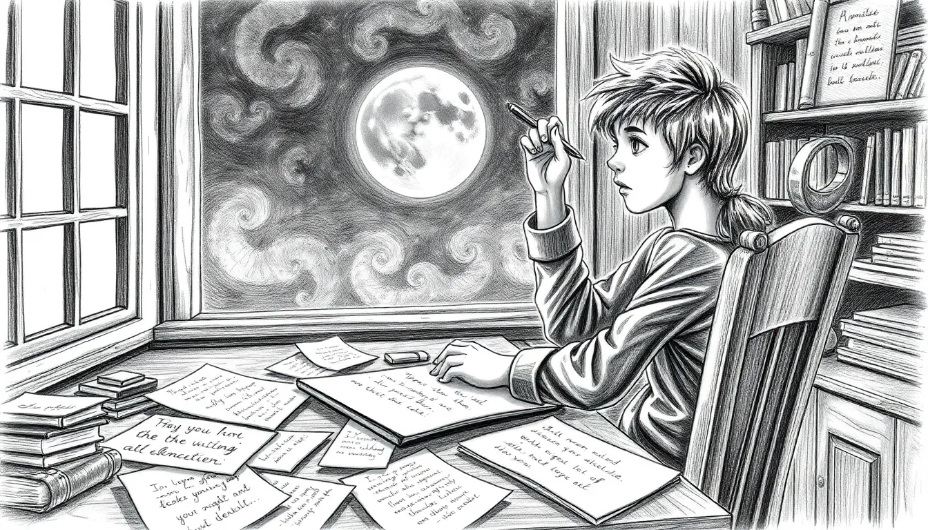 Au Cœur de la Poésie Étoilée 2 Illustration de La Danse des Mots