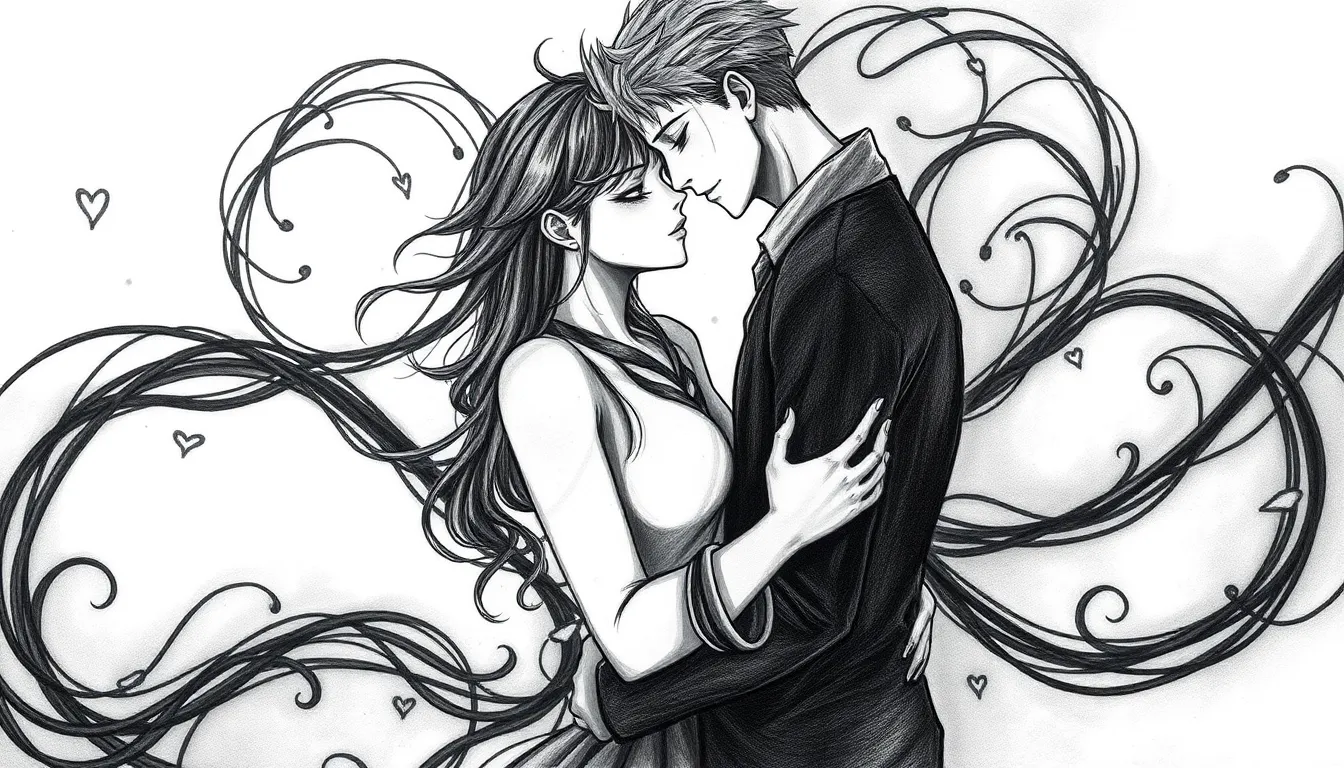 Les Échos de l'Amour : Une Histoire d'Émotions Profondes 7 Illustration de L'Amour Enlacé