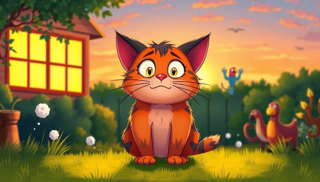 Les Bêtises de Max le Chat 7 Illustration du Retour à la Maison