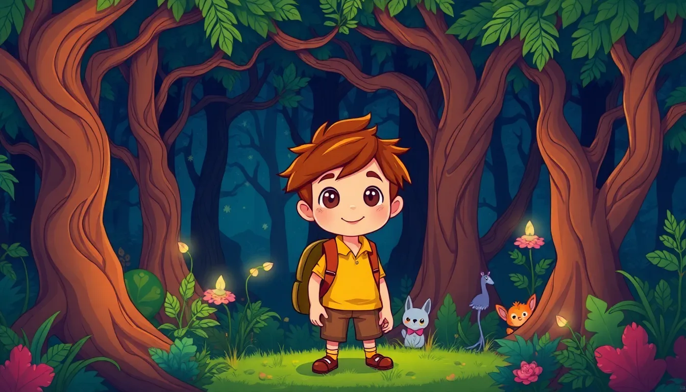 Léo et le Mystère de la Forêt Sombre 1 Illustration de Léo et la Forêt Sombre