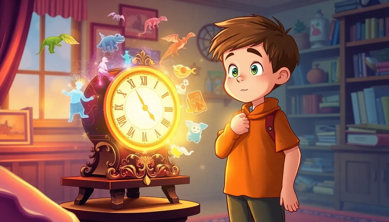 Max et le Voyage dans le Temps 8 Illustration de L'Horloge des Souvenirs