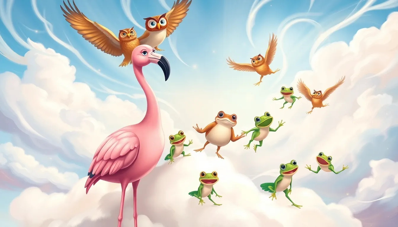 Fifi la Flamant Rose et la Danse des Nuages 6 Illustration d'Un Problème à Résoudre