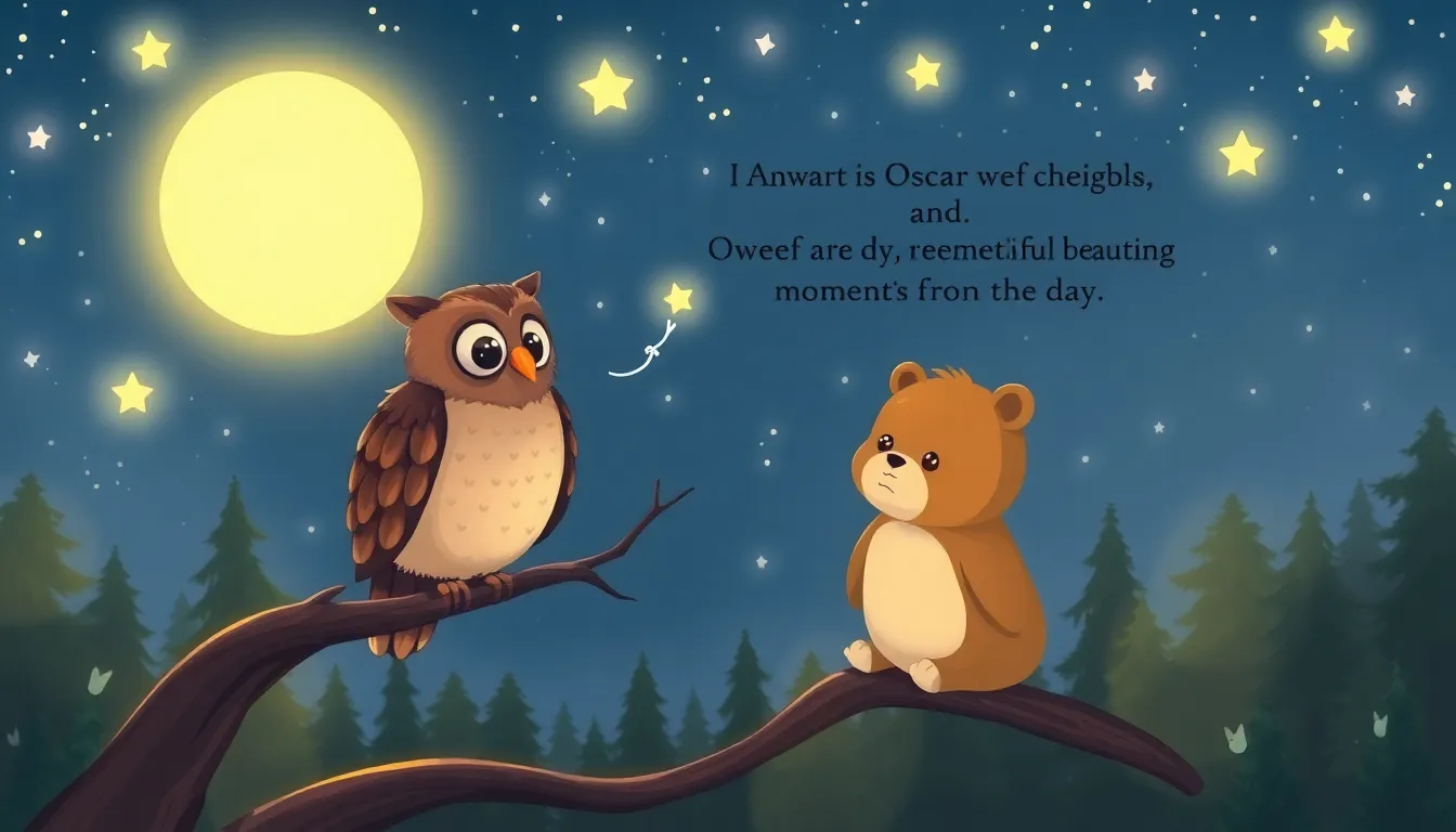 Le Coucher des Étoiles avec Oscar l'Ours 6 Illustration de Le Secret des Doux Rêves