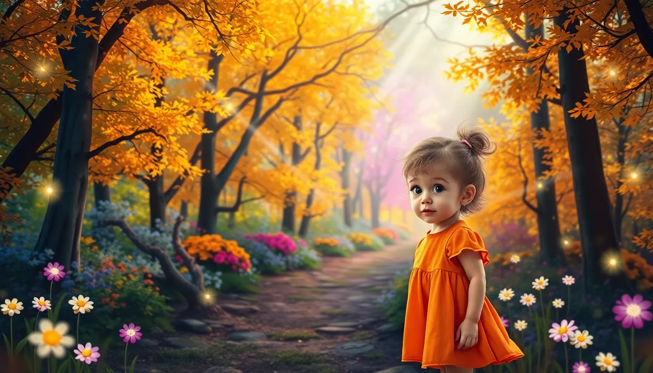 Zoé et la Forêt Lumineuse 1 Illustration de L'Aventure Commence