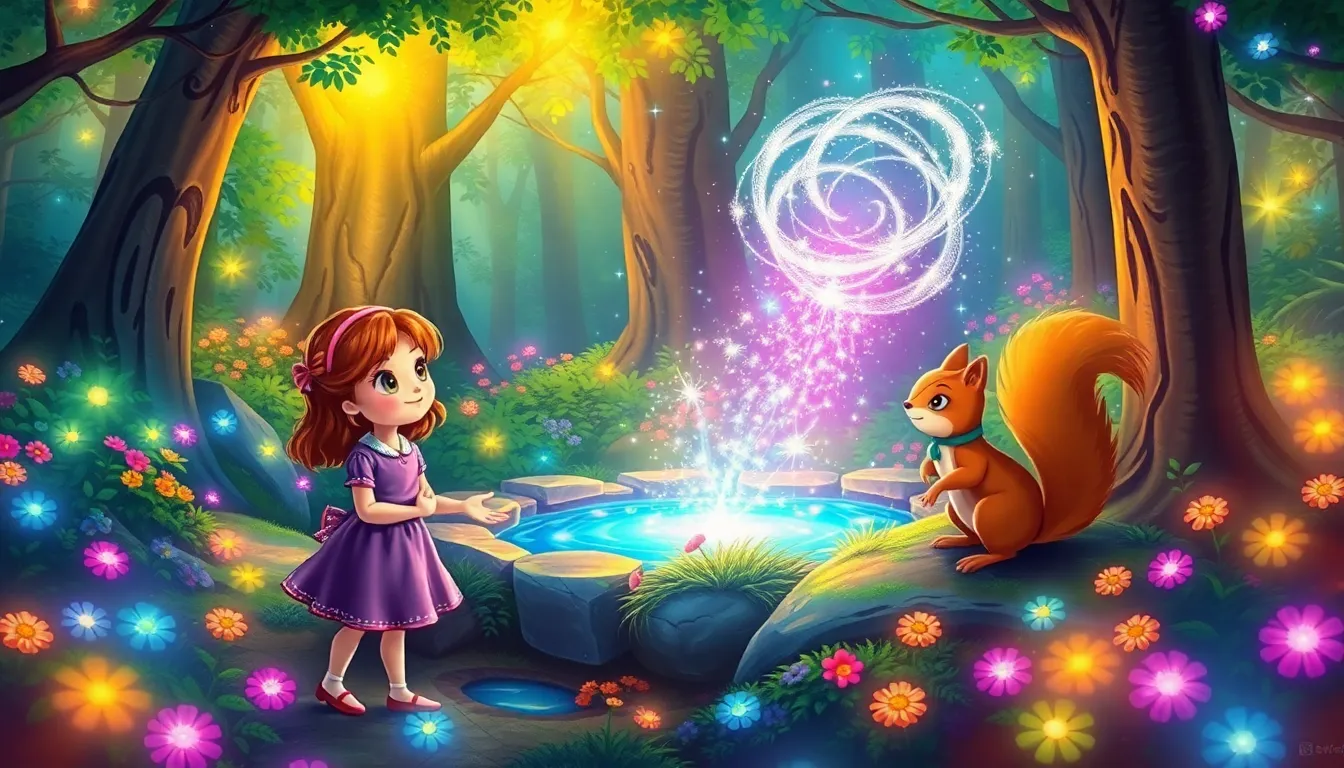 Zoé et la Forêt Lumineuse 6 Illustration de La Source de la Lumière