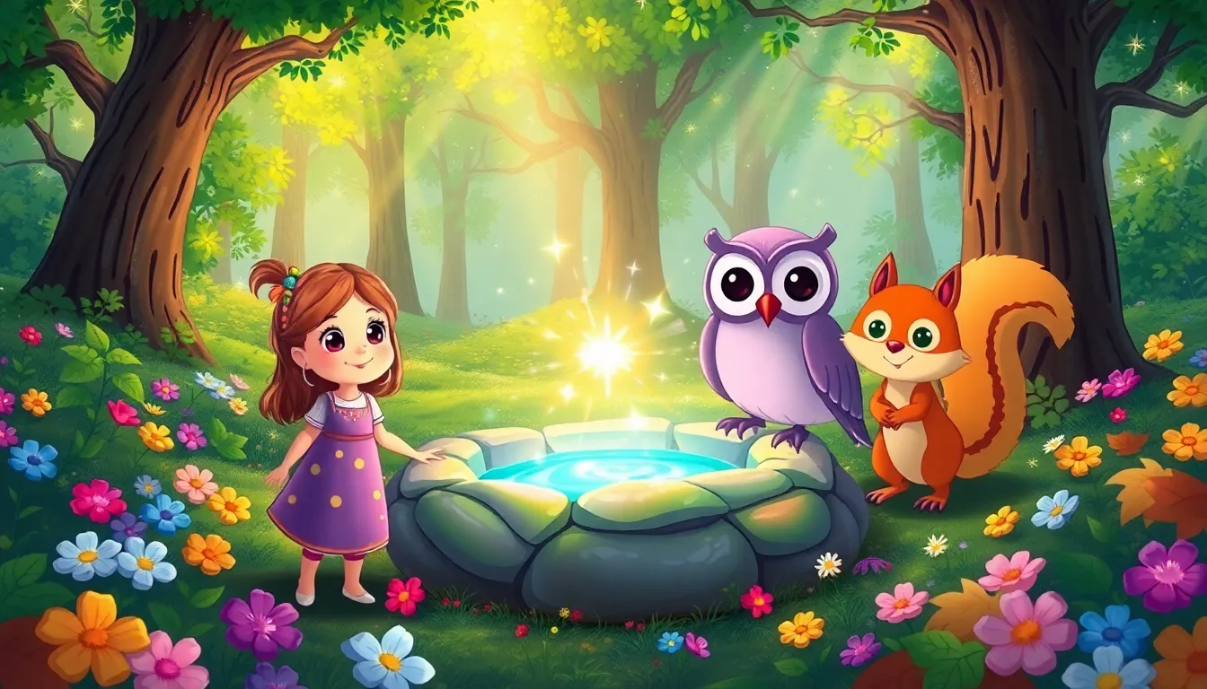 Zoé et la Forêt Lumineuse 8 Illustration du Retour de la Lumière