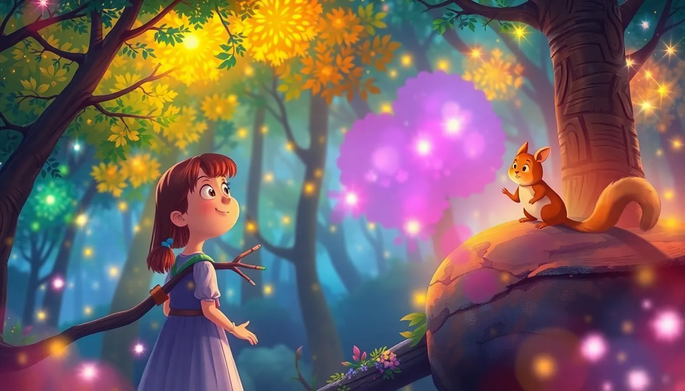 Zoé et la Forêt Lumineuse 9 Illustration de Le Dernier Adieu