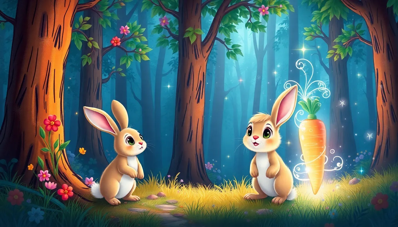 Le Lapin et la Carotte Magique 2 Illustration de La Carotte Étrange