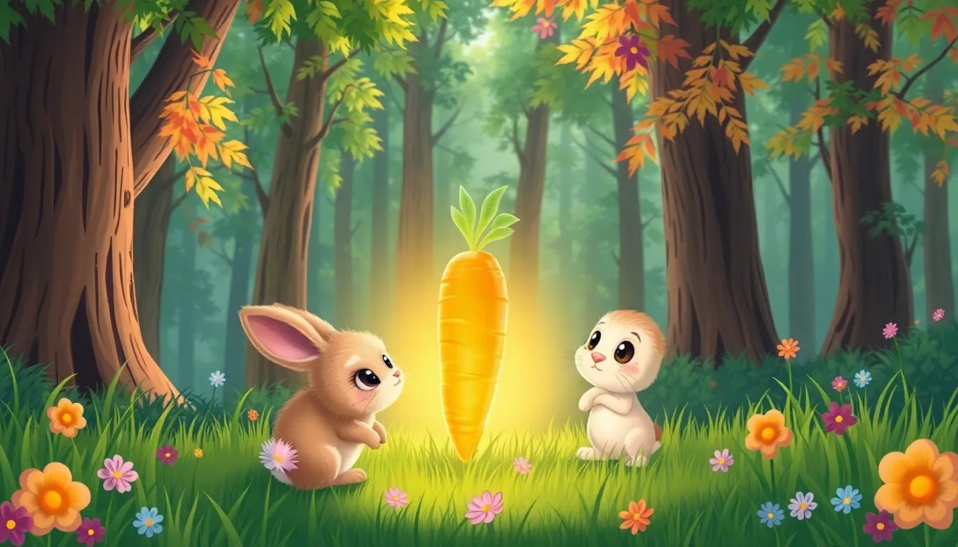 Le Lapin et la Carotte Magique 3 Illustration de La Tentation de Goûter