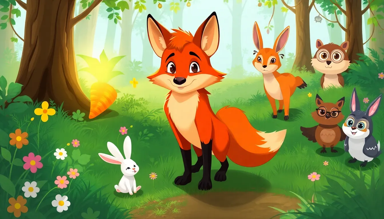 Le Lapin et la Carotte Magique 6 Illustration du Problème du Renard Ruse