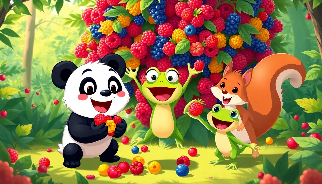 Les Joies de Patachon le Panda 5 Illustration du Grand Festin de Baies