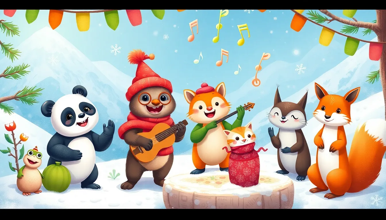 Les Joies de Patachon le Panda 8 Illustration de La Fête des Flocons