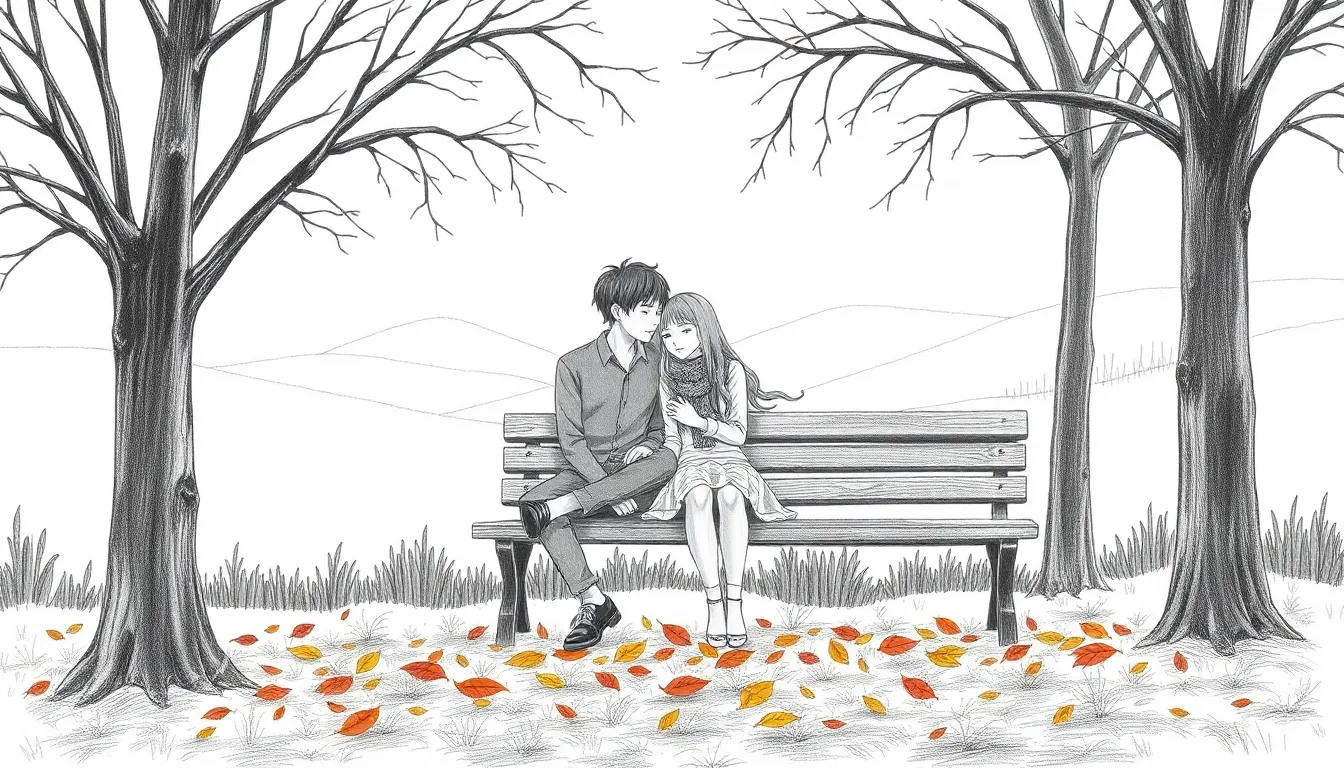 L'Écho des Souvenirs : Une Vie entre l'Ombre et la Lumière 4 Illustration de L'Automne de Nos Cœurs