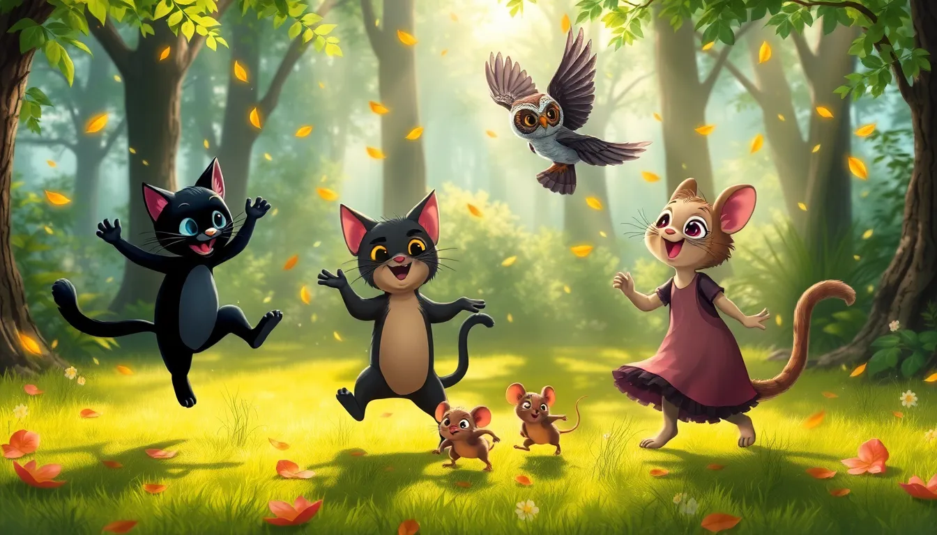 Les Chats Noirs et le Trésor Caché 6 Illustration de La Danse des Ombres