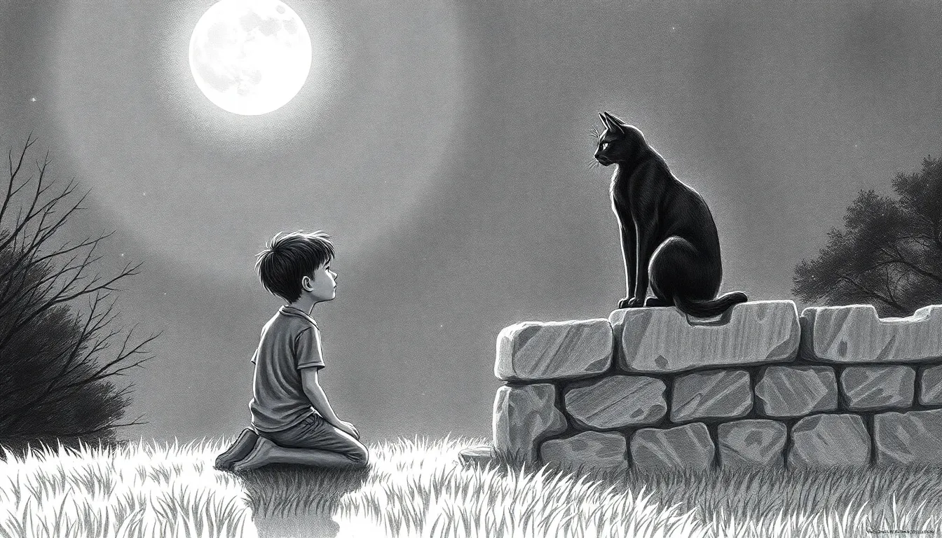Voyage Magique avec un Chat Étoilé 4 Illustration de L'Élégance des Ombres