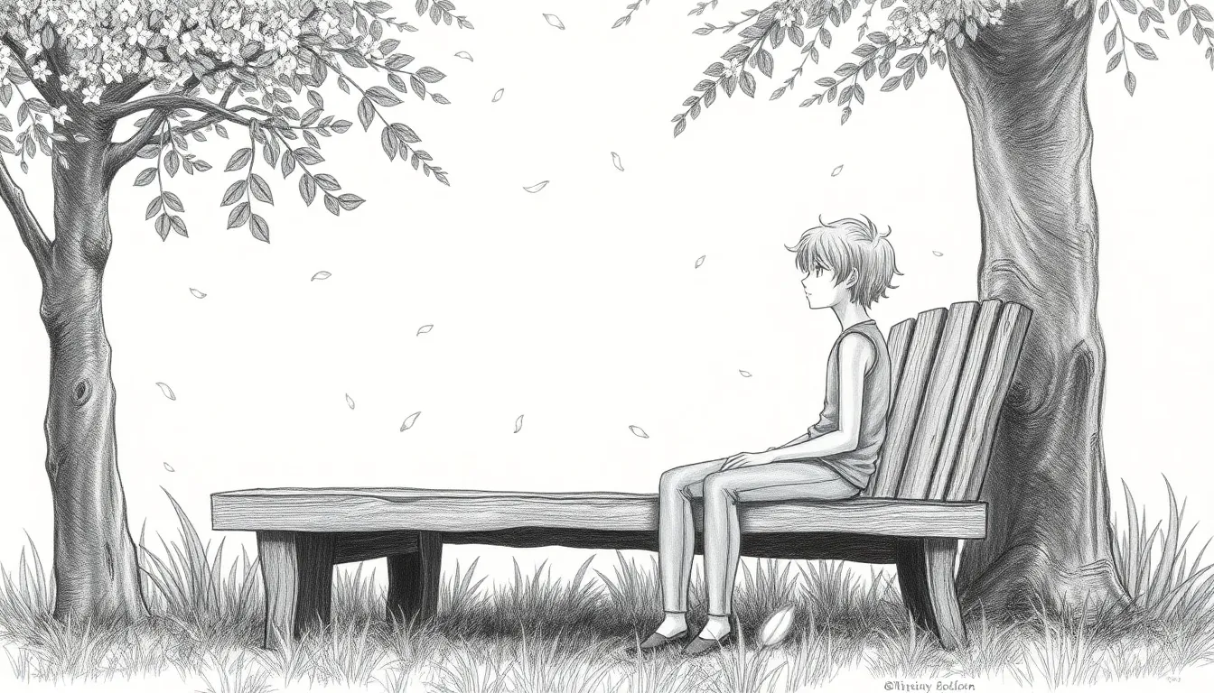 La Beauté du Quotidien : Un Poème en Couleurs 2 Illustration du Vieux Banc