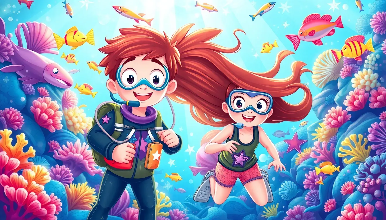 Tommy et le Trésor des Abysses 3 Illustration de La Plongée Magique