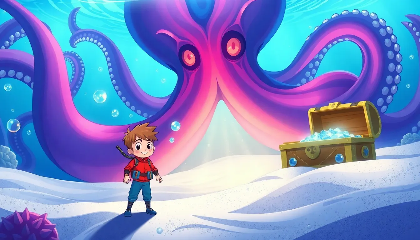 Tommy et le Trésor des Abysses 7 Illustration du Grand Avis du Kraken