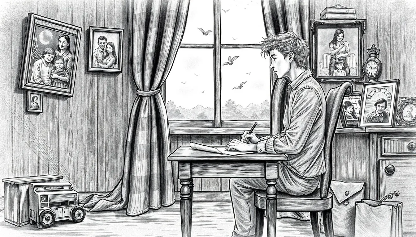 L'Amour à Distance : Une Lettre Poétique 1 Illustration de Les Voix du Passé