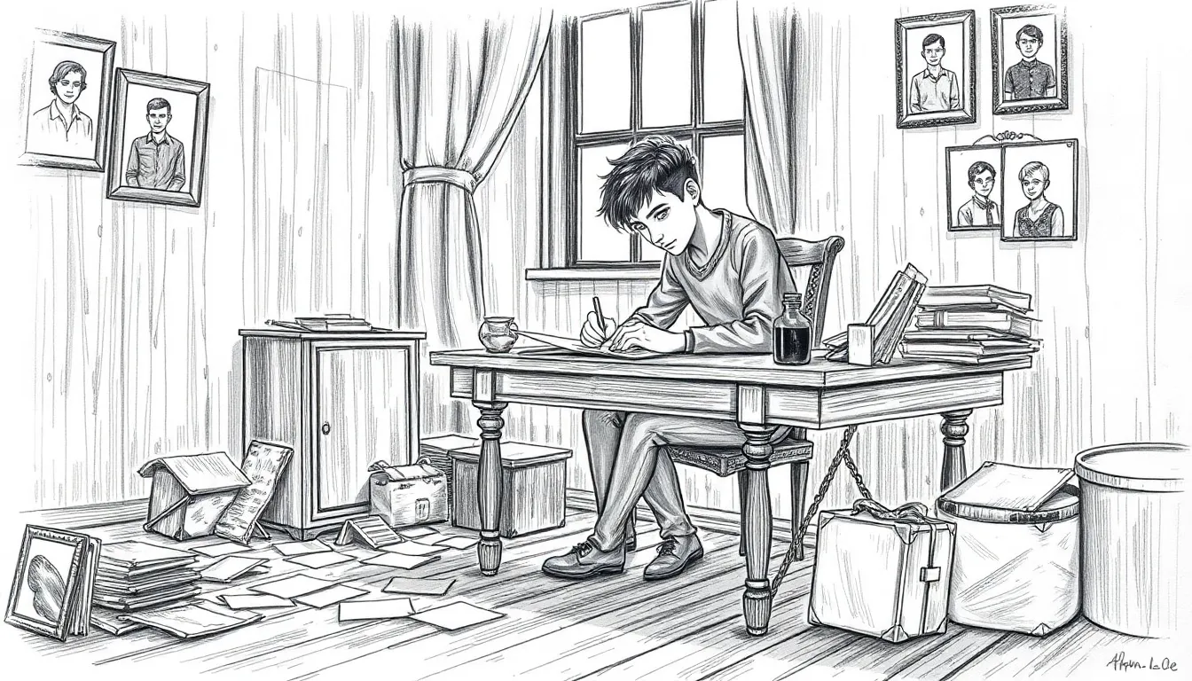 L'Amour à Distance : Une Lettre Poétique 4 Illustration d'une Lettre à Cœur Ouvert