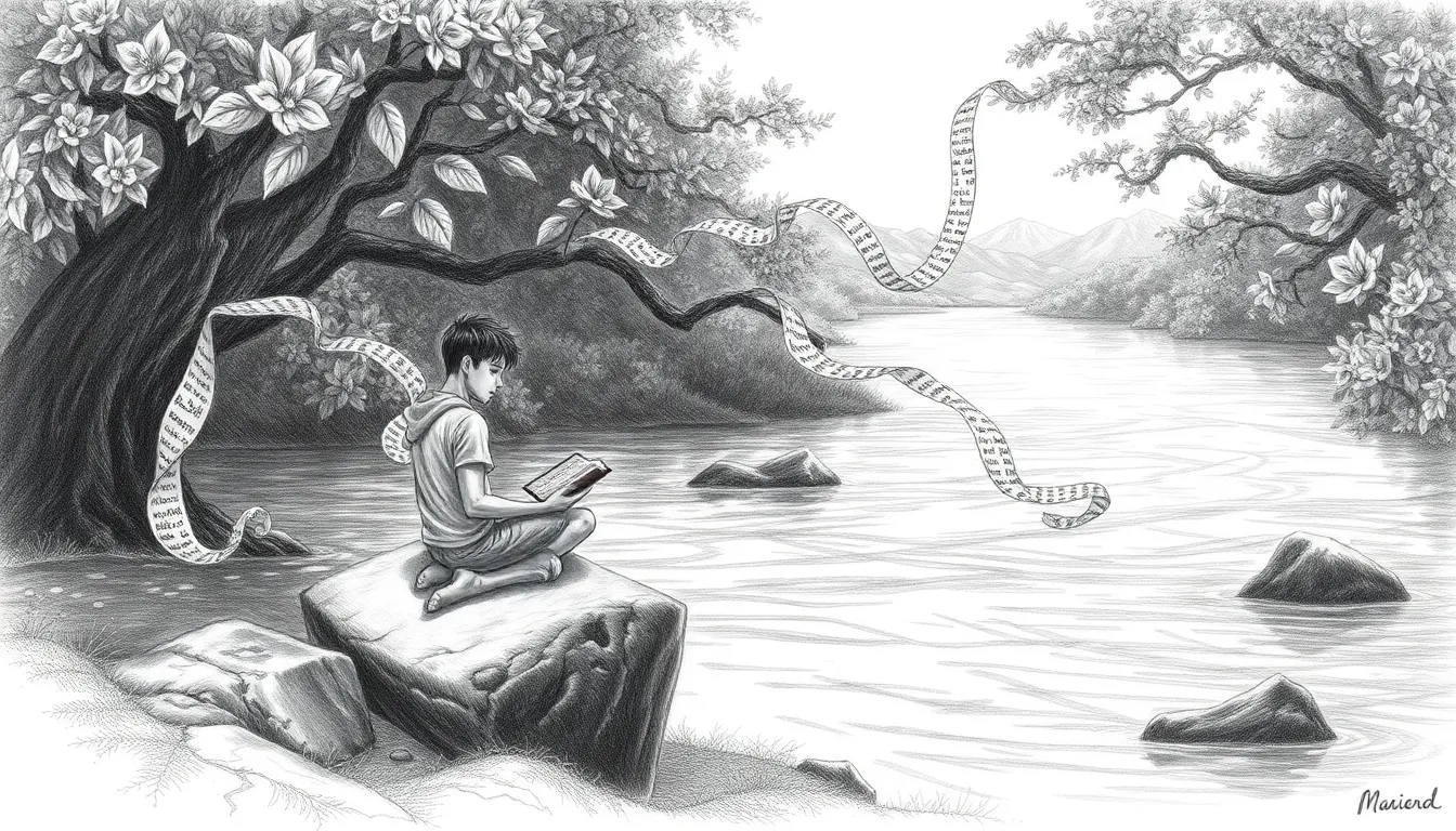 Voyage au Coeur des Mots : Une Odyssée Littéraire 4 Illustration de Rivières de Mots