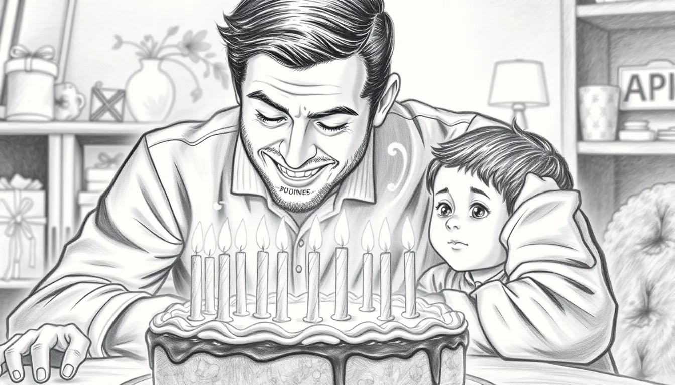 Célébration du Lien Éternel : Un Hommage à Papa 5 Illustration de Les Bougies et les Vœux