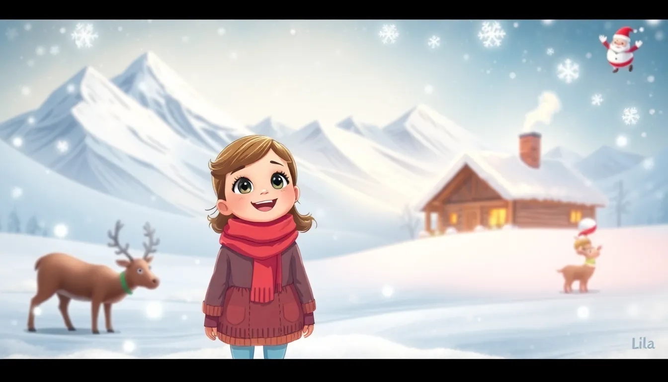 Les Aventures de Lila au Pôle Nord 1 Illustration de Lila et ses Rêves d'Hiver