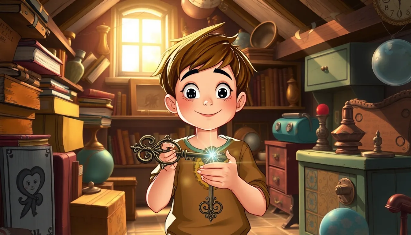 Romain et la Clé des Mondes 1 Illustration de La Découverte de la Clé