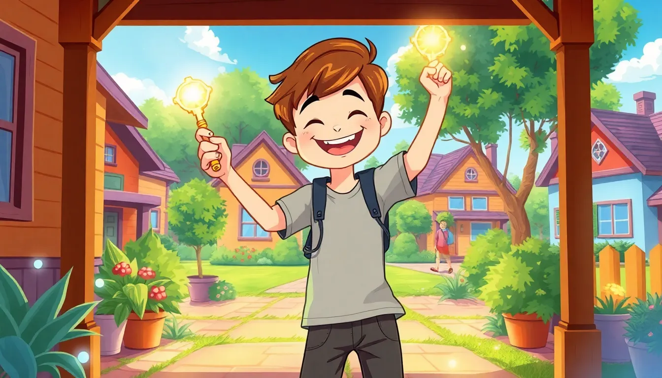 Romain et la Clé des Mondes 11 Illustration de Retour à la Maison