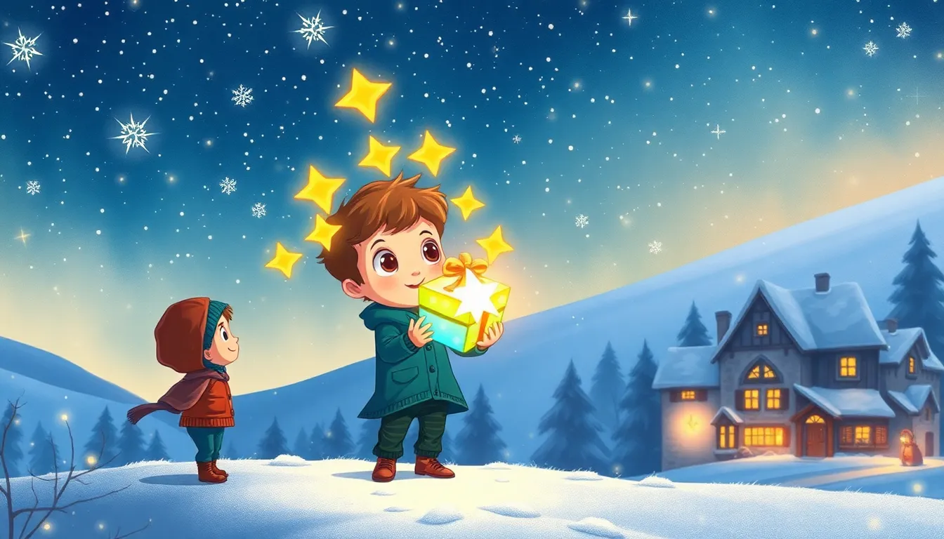 Les Étoiles de Noël et le Voyage de Tom 6 Illustration de La Rentrée à la Maison