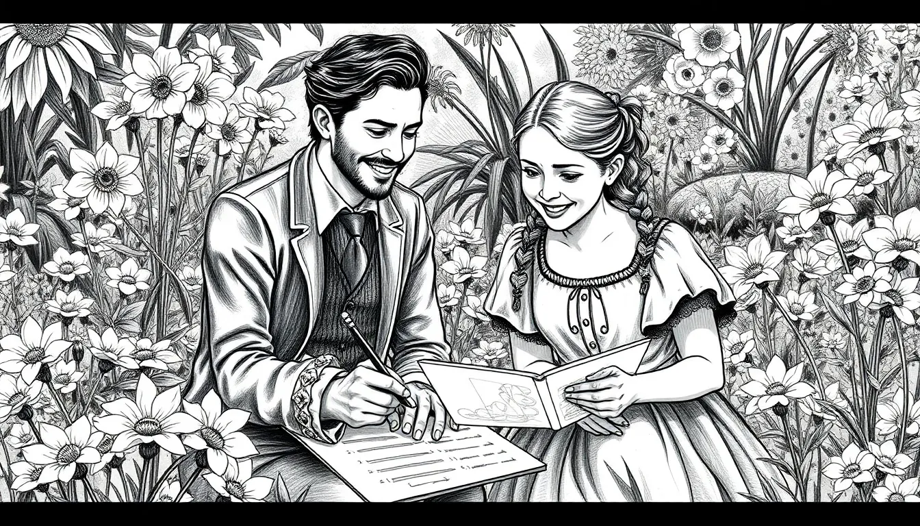 L'Esprit de l'Espoir : Une Histoire Inspirée par un Poème 6 Éclats de Joie dans le jardin d'Émile et Clara