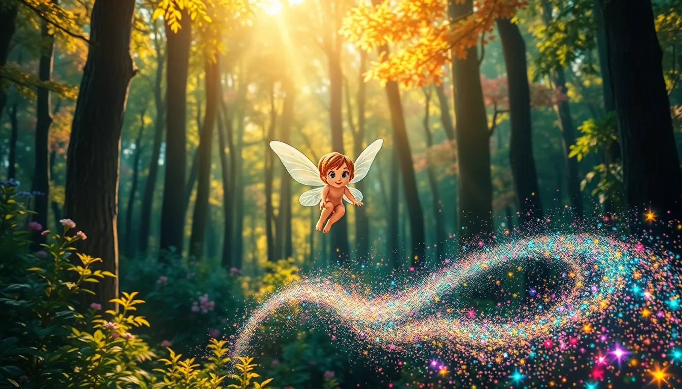 La Petite Fée et la Poussière Magique 1 Illustration de La Rencontre Enchantée