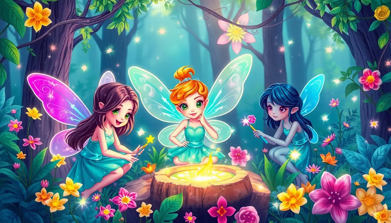 La Petite Fée et la Poussière Magique 5 Illustration de L'Aide des Amis