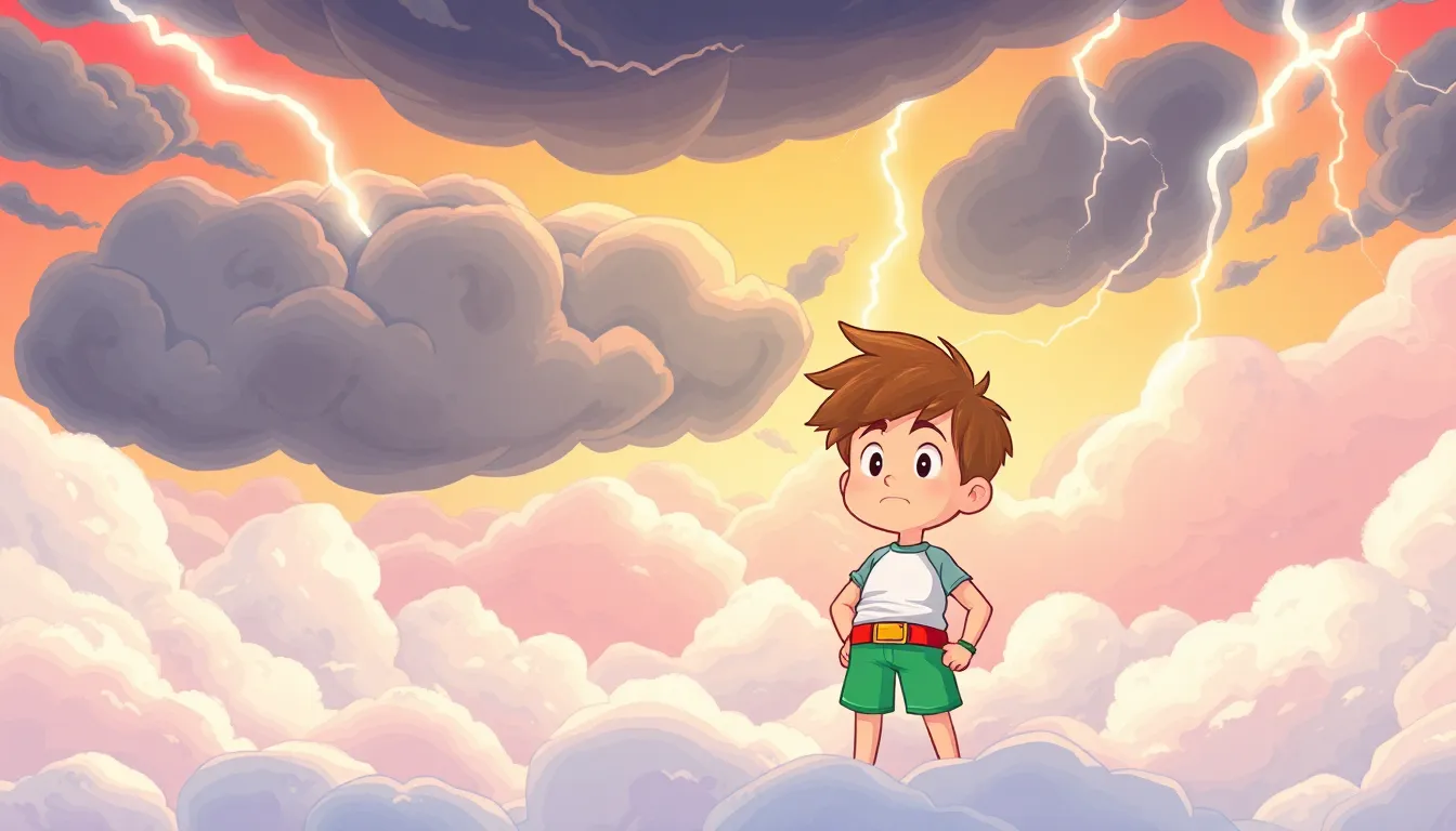 Romain et la Clé des Mondes 5 Illustration de La Tempête Mystérieuse