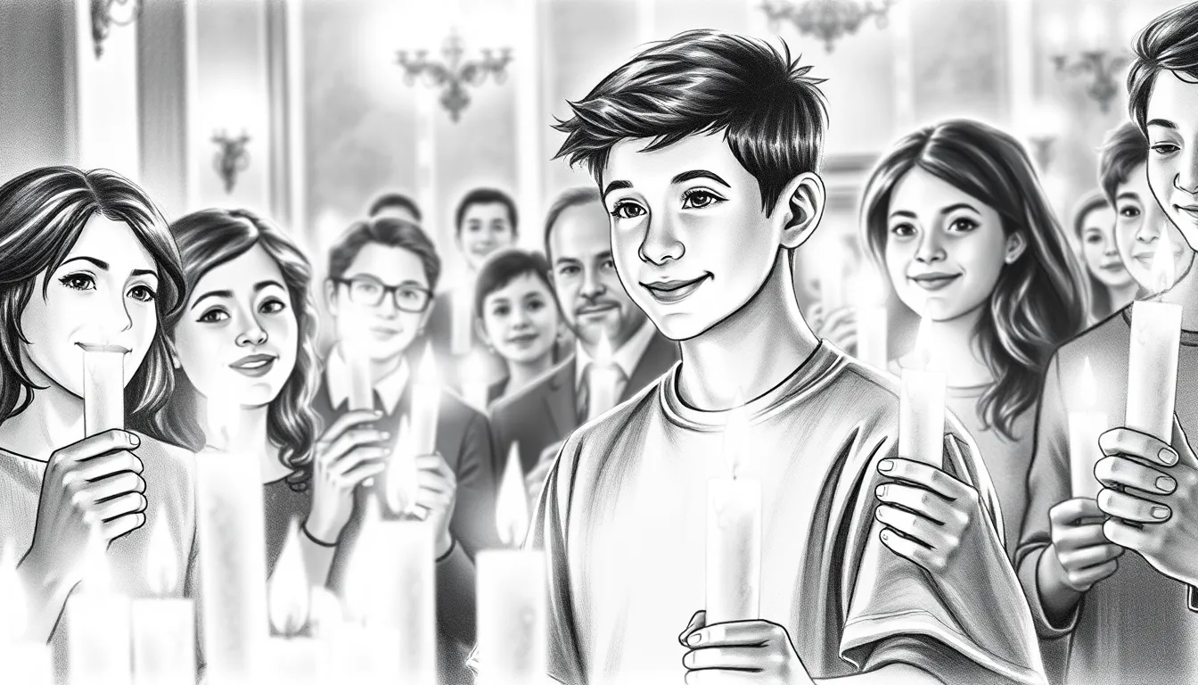 Une Communion d'Amour : Un Voyage Spirituel 5 Cérémonie de communions illuminée par des bougies