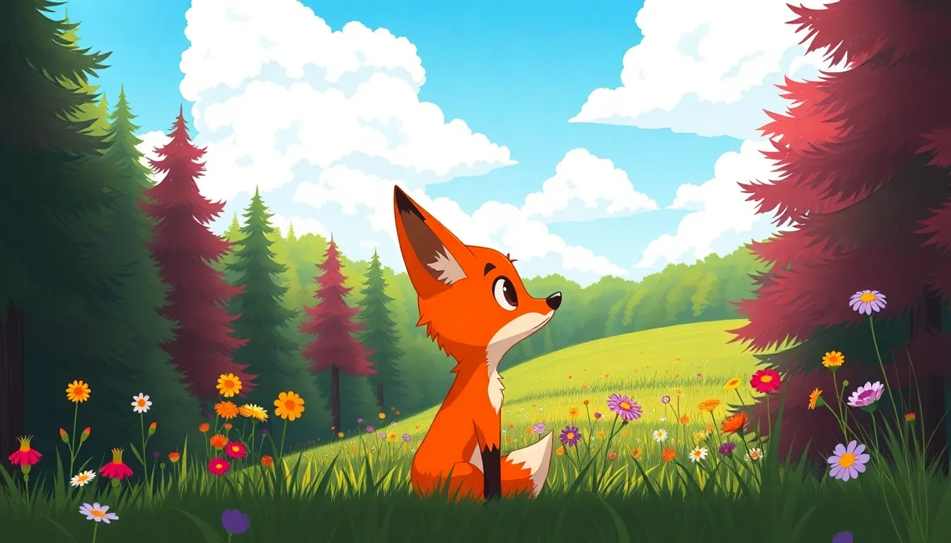 Le Renard et le Jardin Secret 1 Illustration du Renard Curieux