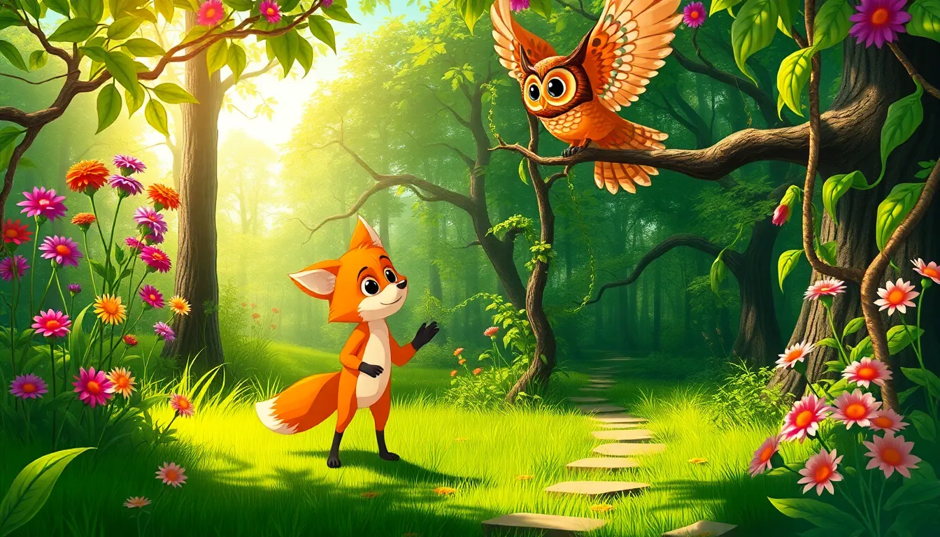 Le Renard et le Jardin Secret 2 Illustration d'Une Rencontre Mystérieuse