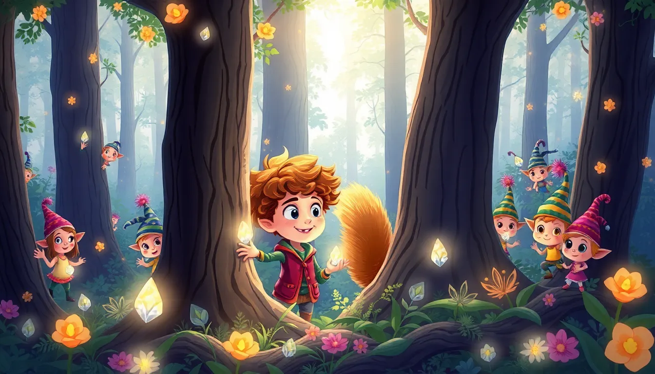 Les Contes de la Forêt Sombre 3 Illustration de La Rencontre avec les Lutins