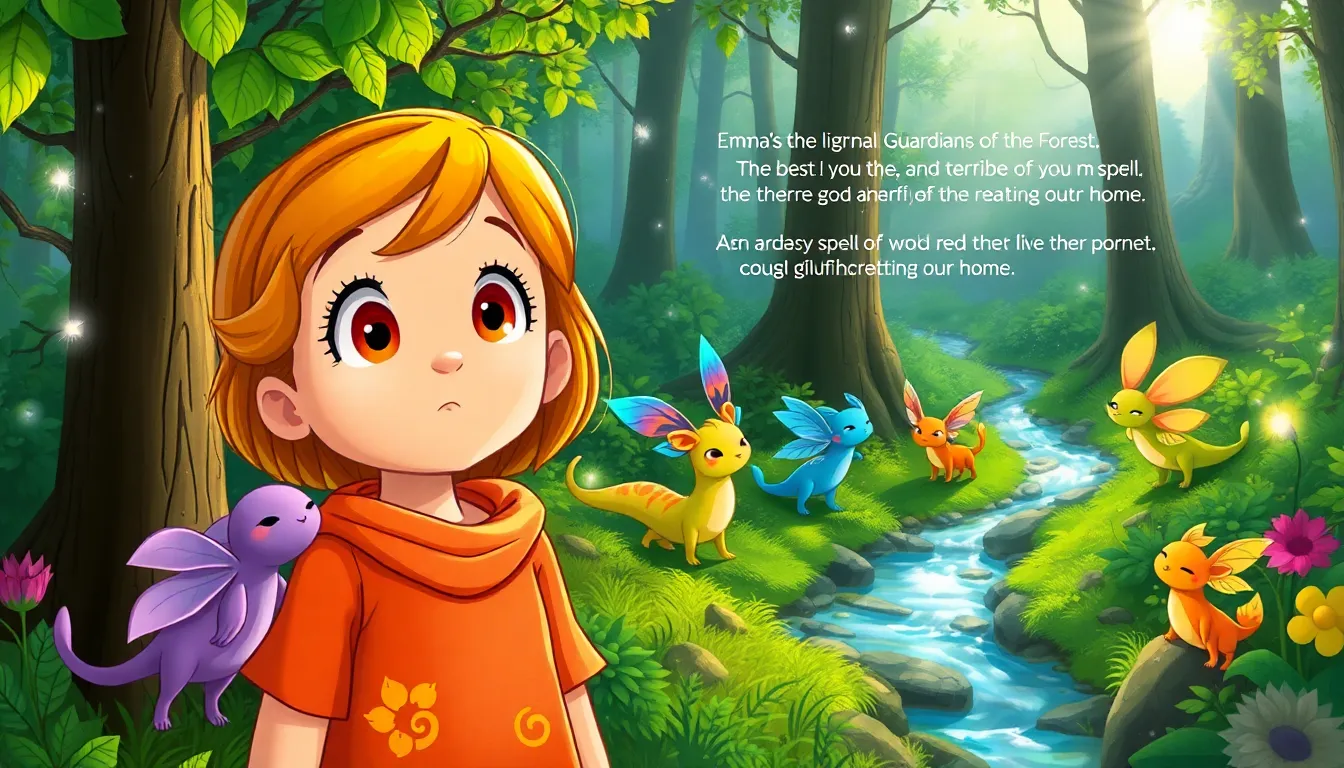 Emma et les Gardiens de la Forêt 3 Illustration de Un Problème à Résoudre