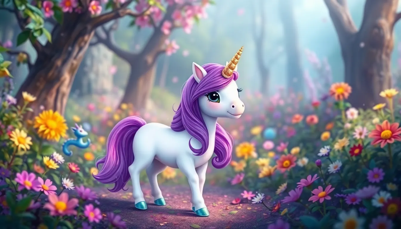 Les Fables de Luna la Licorne 1 Illustration de La Naissance de Luna