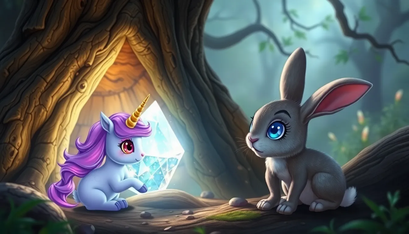 Les Fables de Luna la Licorne 3 Illustration du Mystère de la Lumière Étrange