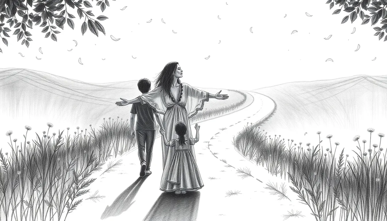 L'Amour d'une Mère : Une Étoile Éternelle 8 Illustration du Chemin Doré