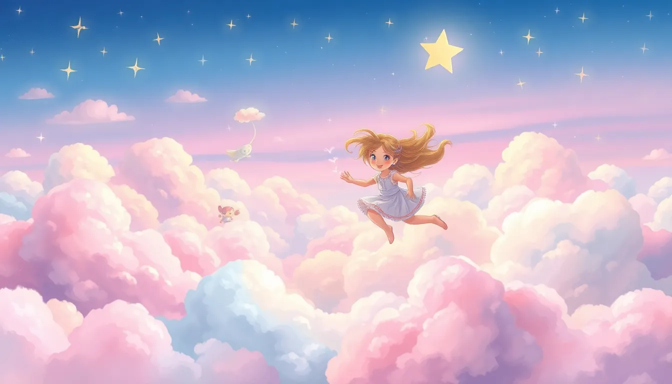 Les Rêves Enchantés de Clara 3 Illustration du Pays des Nuages Doux