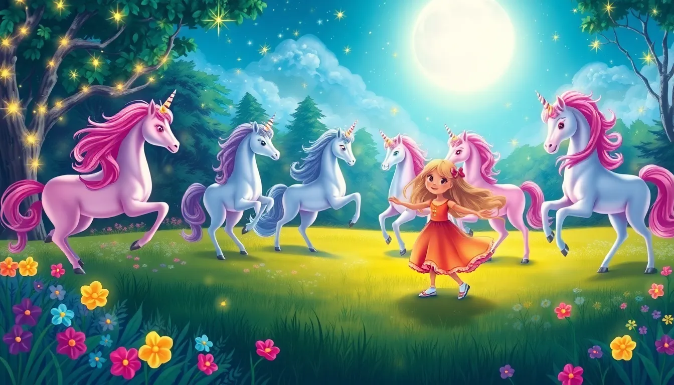 Les Rêves Enchantés de Clara 5 Illustration de La Danse des Licornes