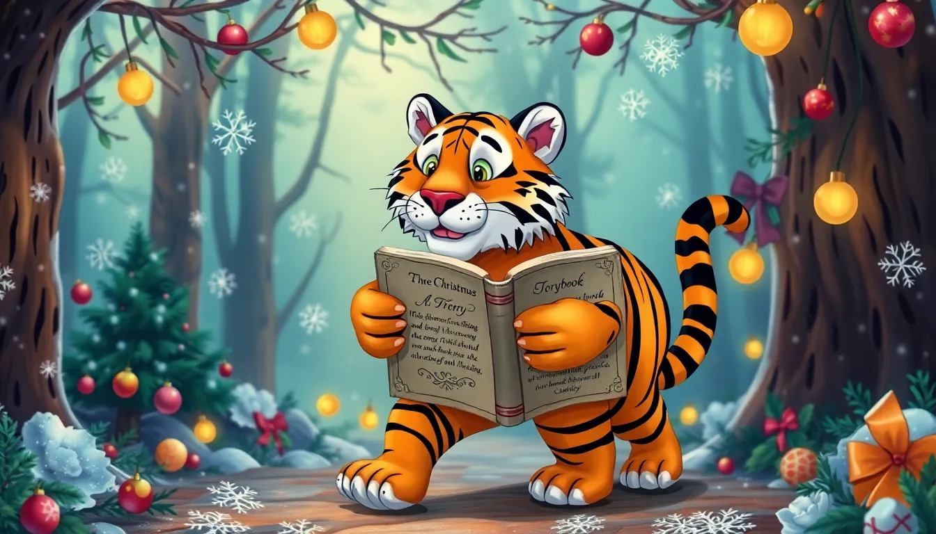 Les Rires de Noël avec Tommy le Tigre 1 Illustration de La Magie de Noël