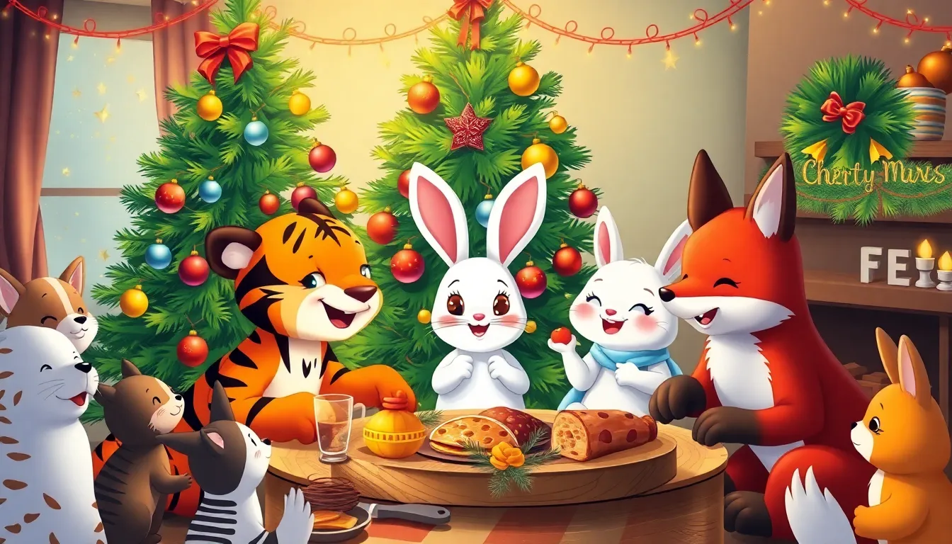 Les Rires de Noël avec Tommy le Tigre 5 Illustration de La Fête de Noël