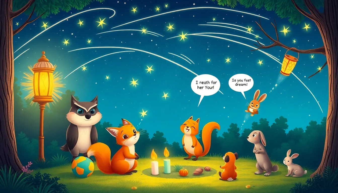 Les Rêves de Roxy la Renarde 5 Illustration de La Nuit des Étoiles Filantes