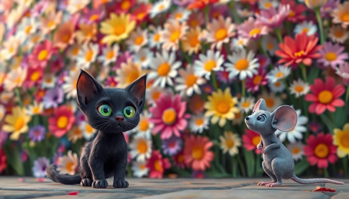 Sam et le Labyrinthe Mystérieux 3 Illustration du Grand Mur de Fleurs