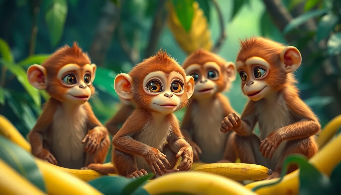 Le Singe et le Bananiers 2 Illustration de L'Appel de l'Aventure