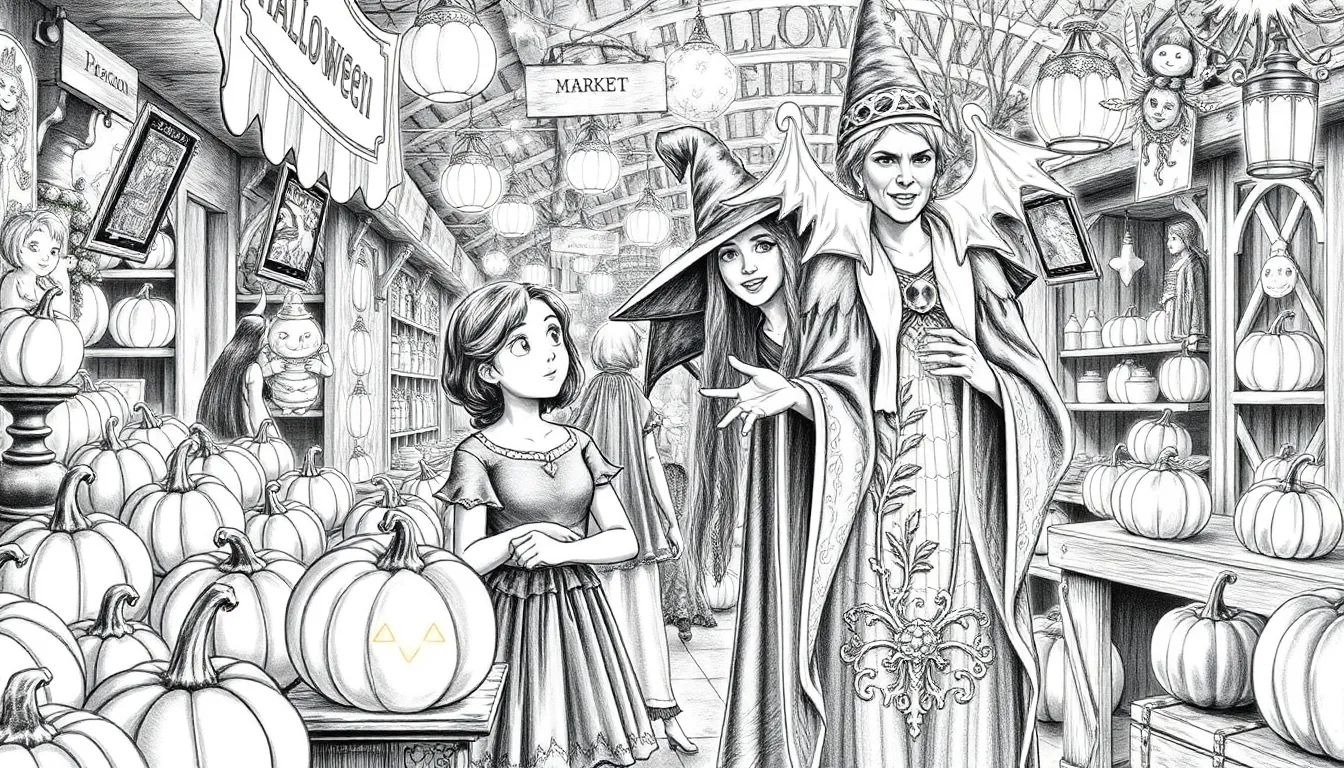 Mystères d'Halloween : Une Nuit de Magie et d'Ombres 3 Illustration de La Magie des Citrouilles
